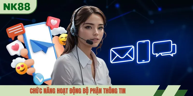 Chức năng hoạt động bộ phận thông tin 